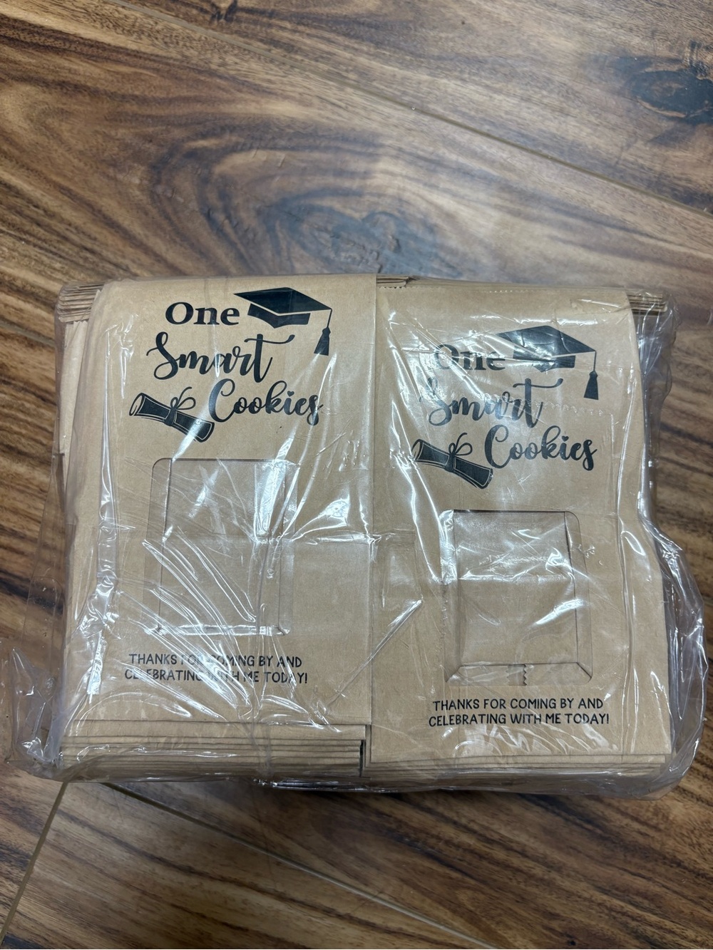 Amazing Spark graduation-themed One Smart Cookies 120 pieces party favor bags